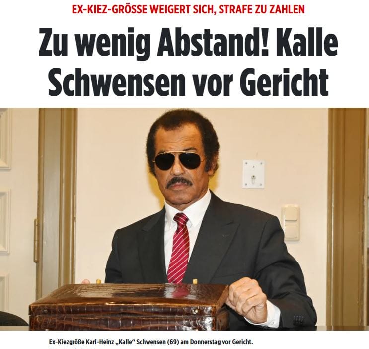 Zu wenig Abstand! Kalle Schwensen vor Gericht