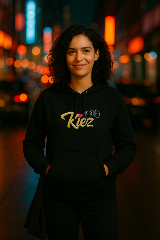 Hoodie black, Ladies Edition, Kiez Herz