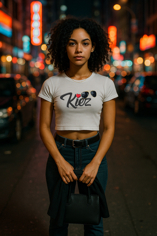 Damen Top Kiez Herz 2025 – Hamburg Kiez T-Shirt weiss